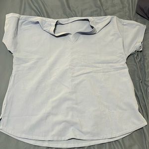 Mandala oversized scrub top ceil blue